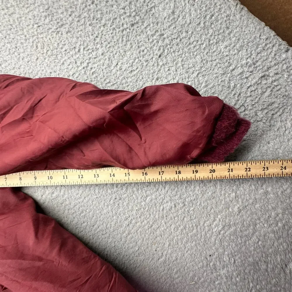 Vintage 70s 80s Westwind Sherpa Fleece Lined Coach Snap Button Jacket Men XS Red